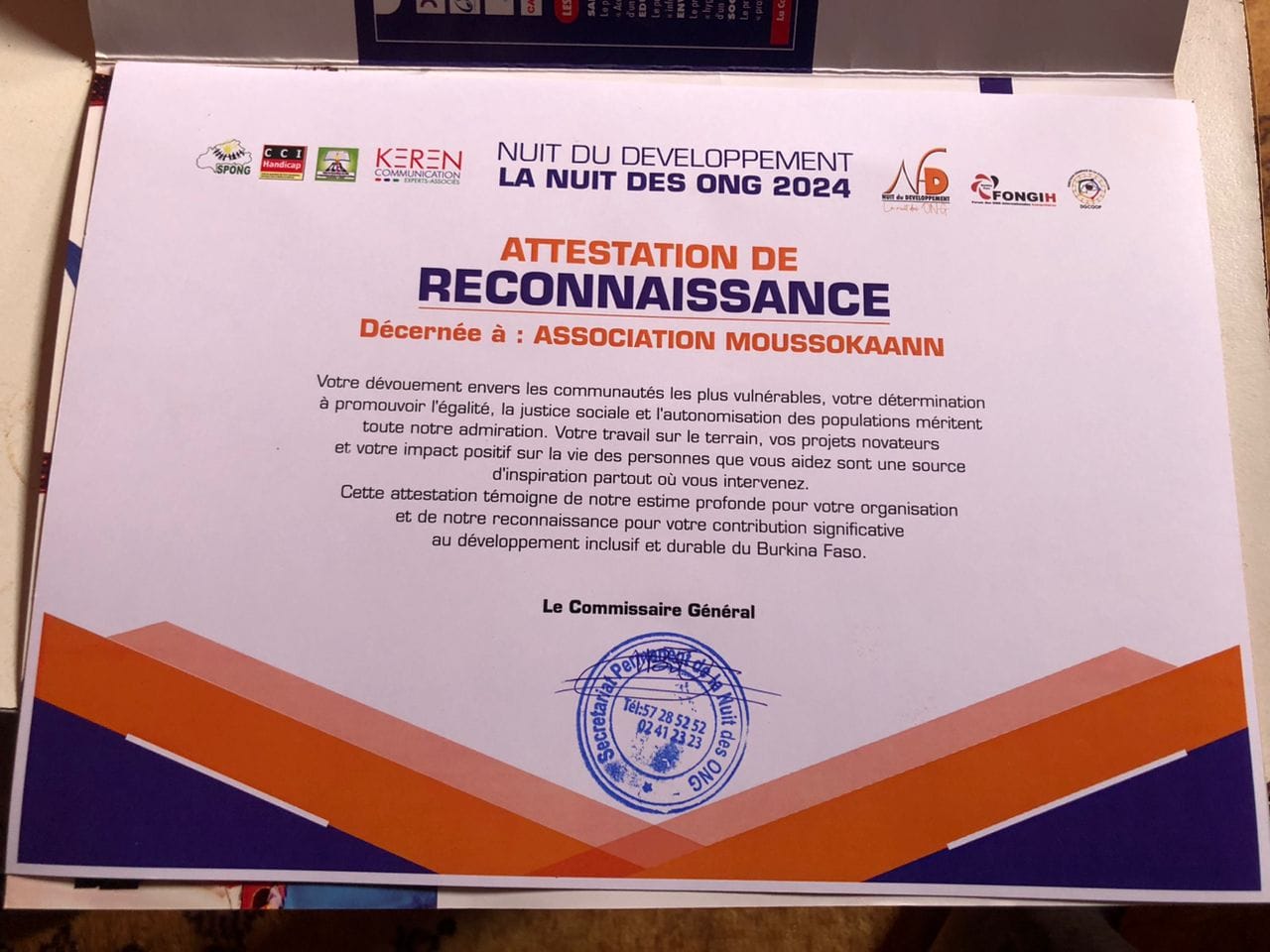 Photographie de la publication du 18/10/2024